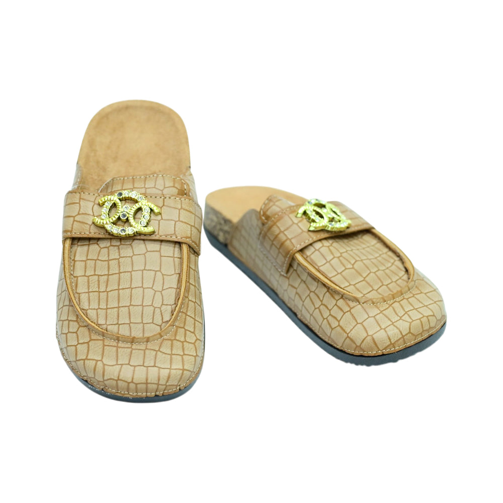 LADIES MULE COCK SOLE L-BROWN 36-37 JH4234-C 36-41 IR-26