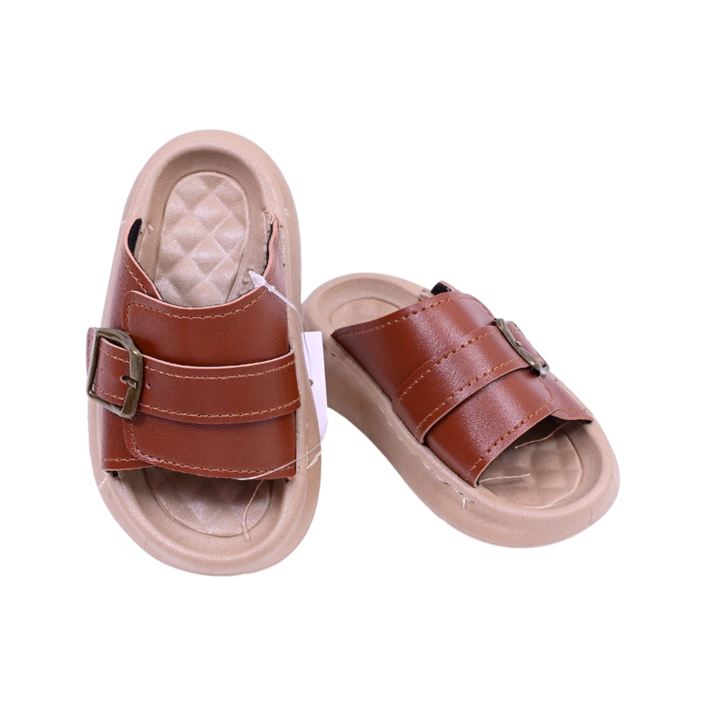 BOYS  SLIPPER COFFEE SIZE-24 JH011-1A 24-29 IR-26 EVA