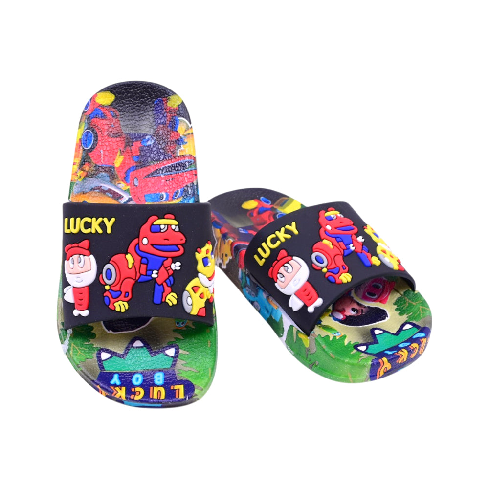 BOYS SLIPPER BLACK SIZE 24 009-4A 24-29 IR-26 PVC