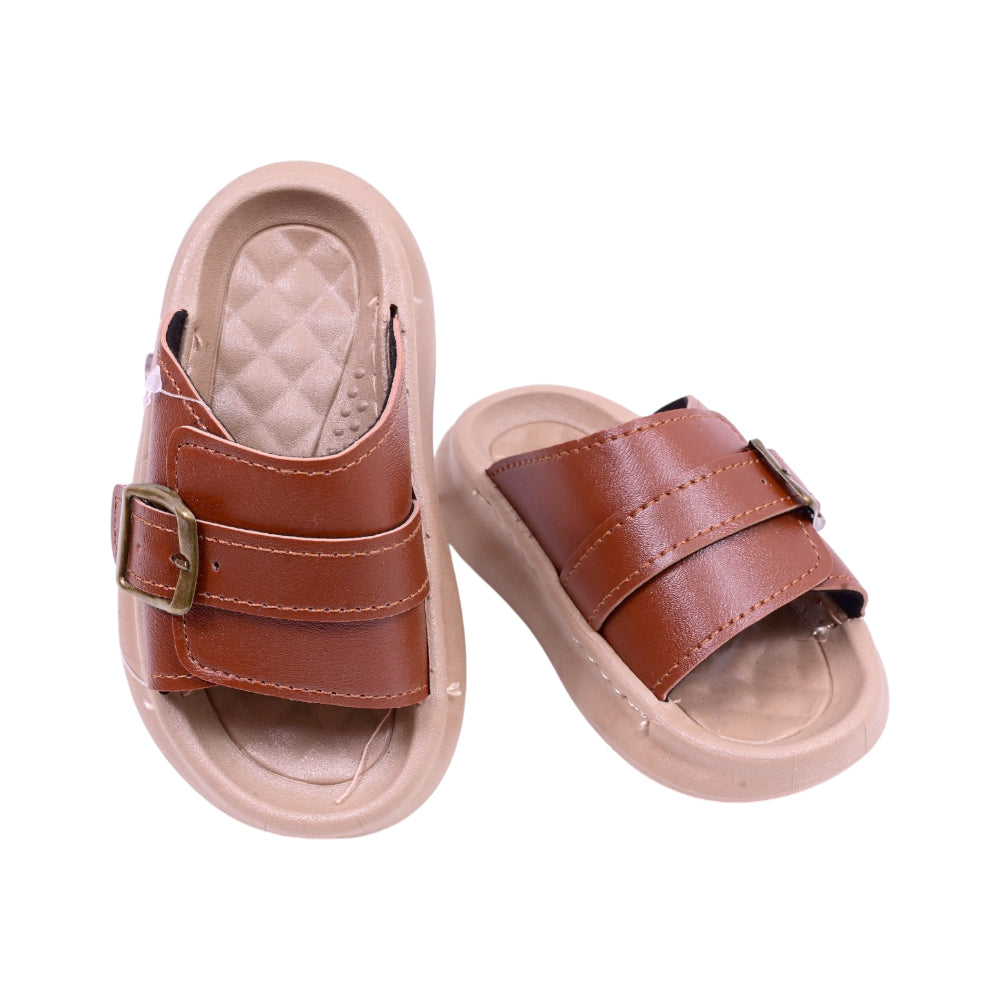 BOYS  SLIPPER COFFEE SIZE-25 JH011-1A 24-29 IR-26 EVA