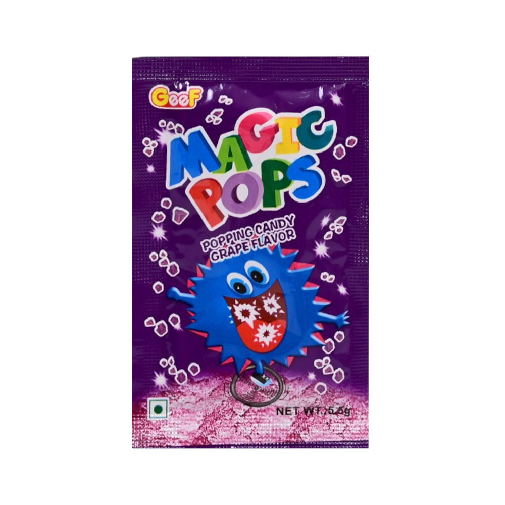 GEEF MAGIC POPS POPPING CANDY GRAPE FLAVOUR 5.5 GM