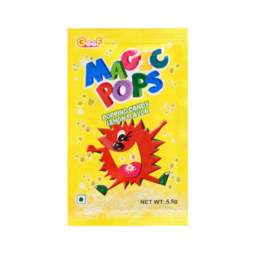 GEEF MAGIC POPS POPPING CANDY LEMON FLAVOUR 5.5 GM