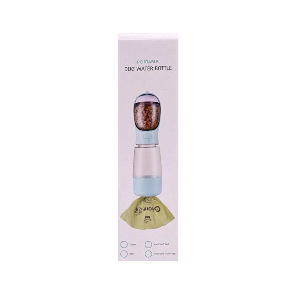 PET TRAVEL WATER BOTTLE WITH FOOD CONTAINER IR
