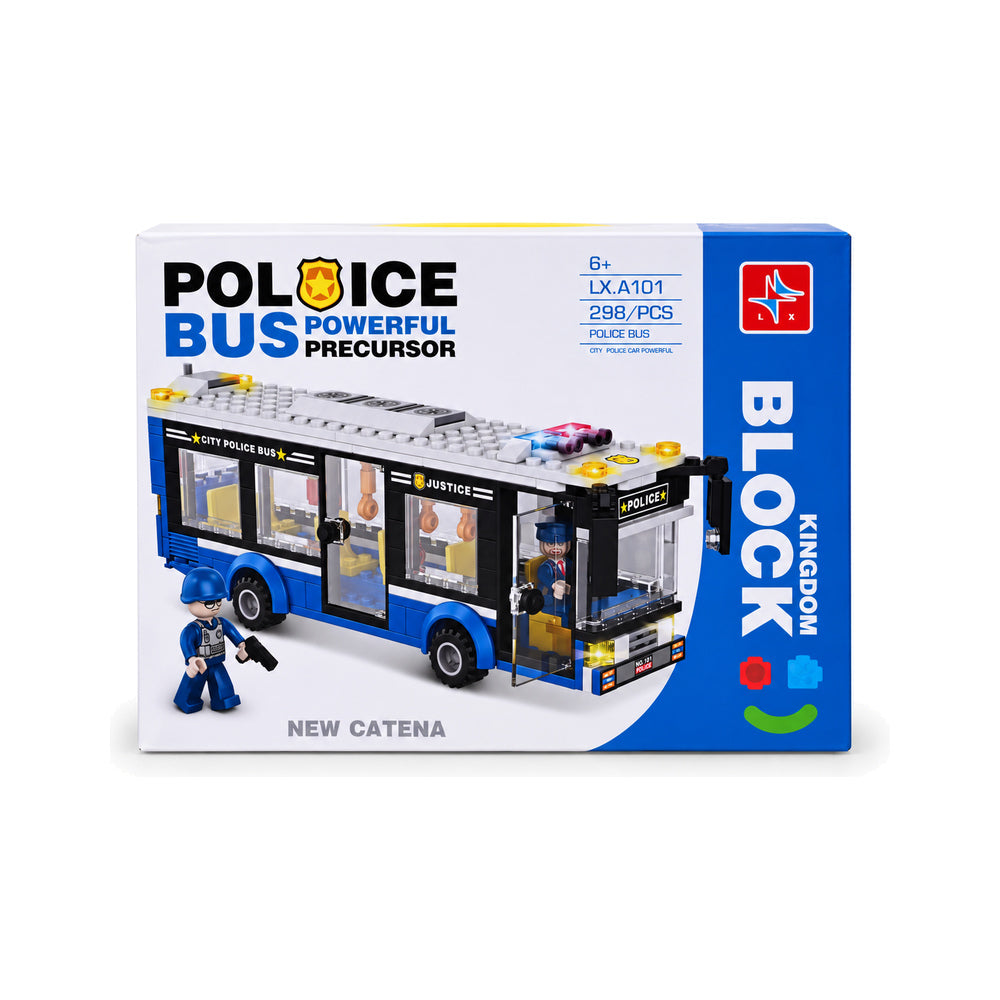 LX-A101 POLICE BUS BUILDING BLOCKS 298PCS  A.I