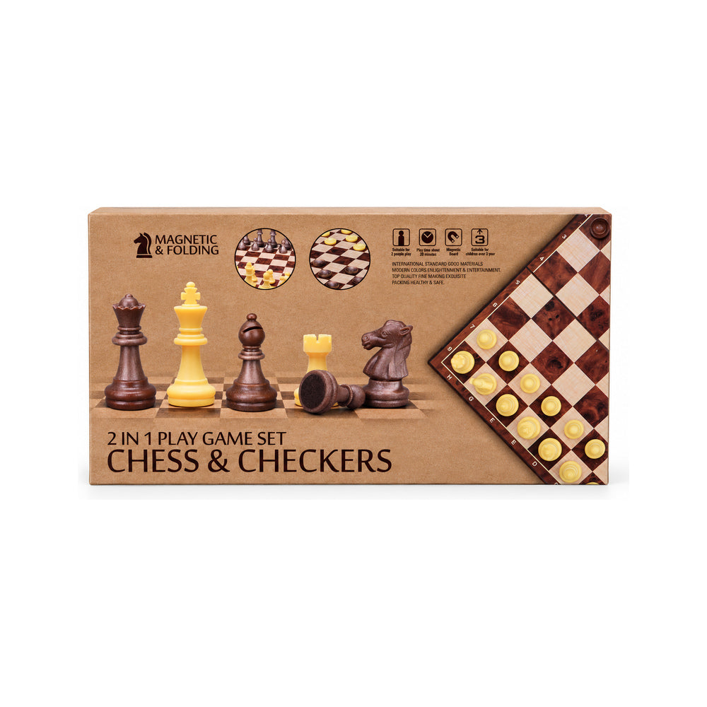 2458 MAGNETIC CHESS 2IN1 IR