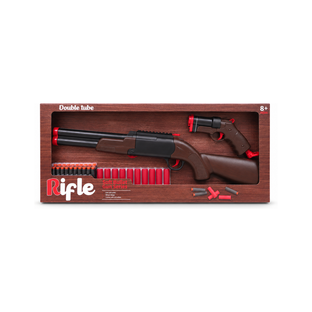 9919 SOFT BULLET GUN DOULBE TUBE 2IN1 IR