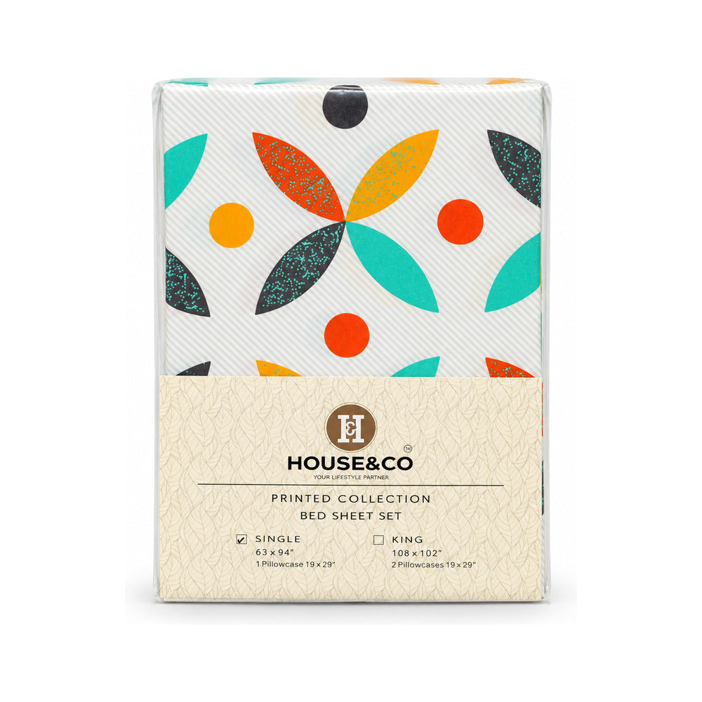 H&C BED SHEET SINGLE TESSA POLY COTTON 63X94 TC-144