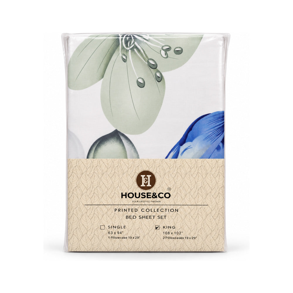 H&C BED SHEET KING SKY FAIRY POLY COTTON 108X102 TC-144