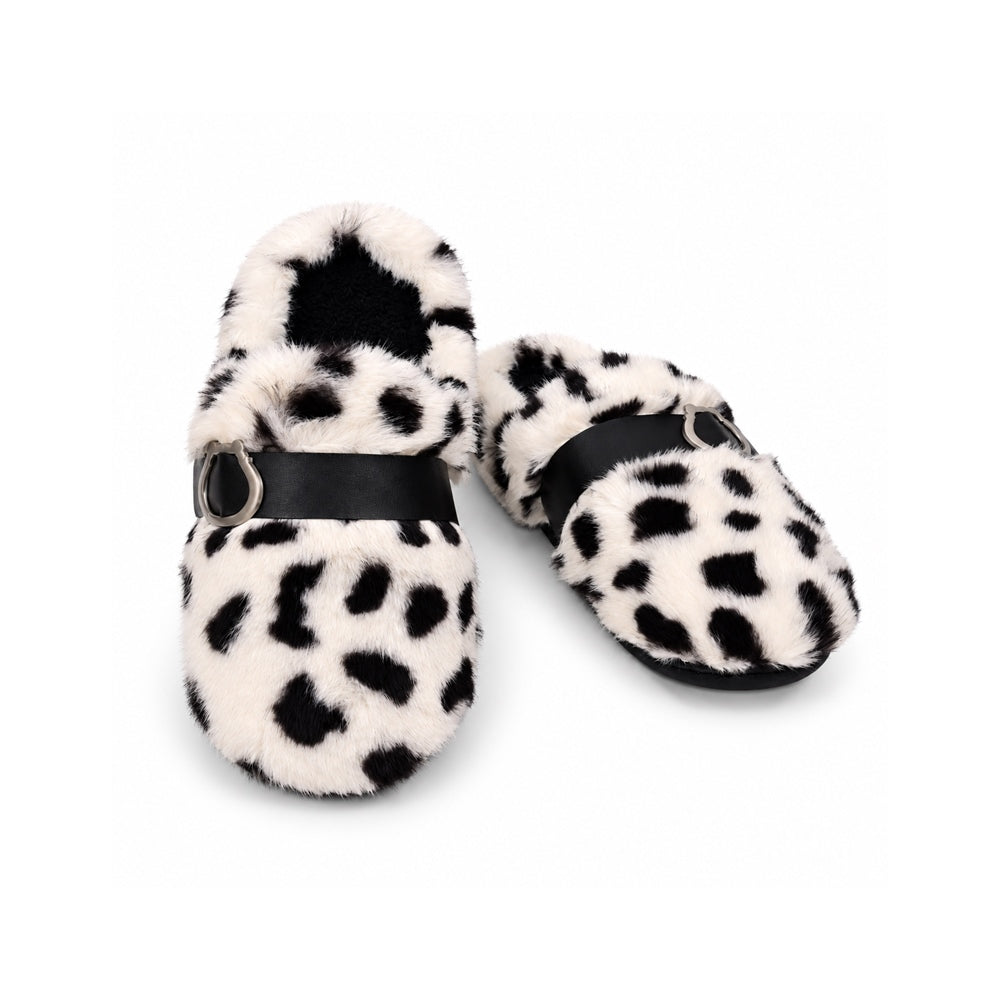 LADIES CARPET SLIPPER WHITE/BLACK MS-50 IR 36-41 TPR