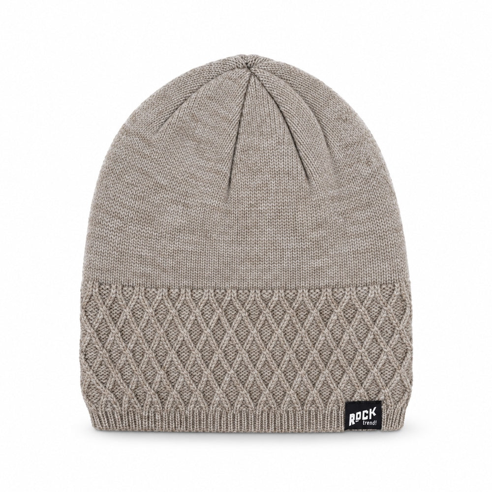 MENS WOOLEN CAP SAND IR-26 Y12
