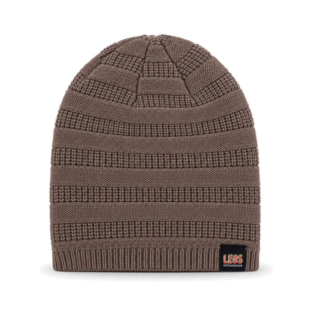 MENS WOOLEN CAP L-BROWN IR-26 Y04