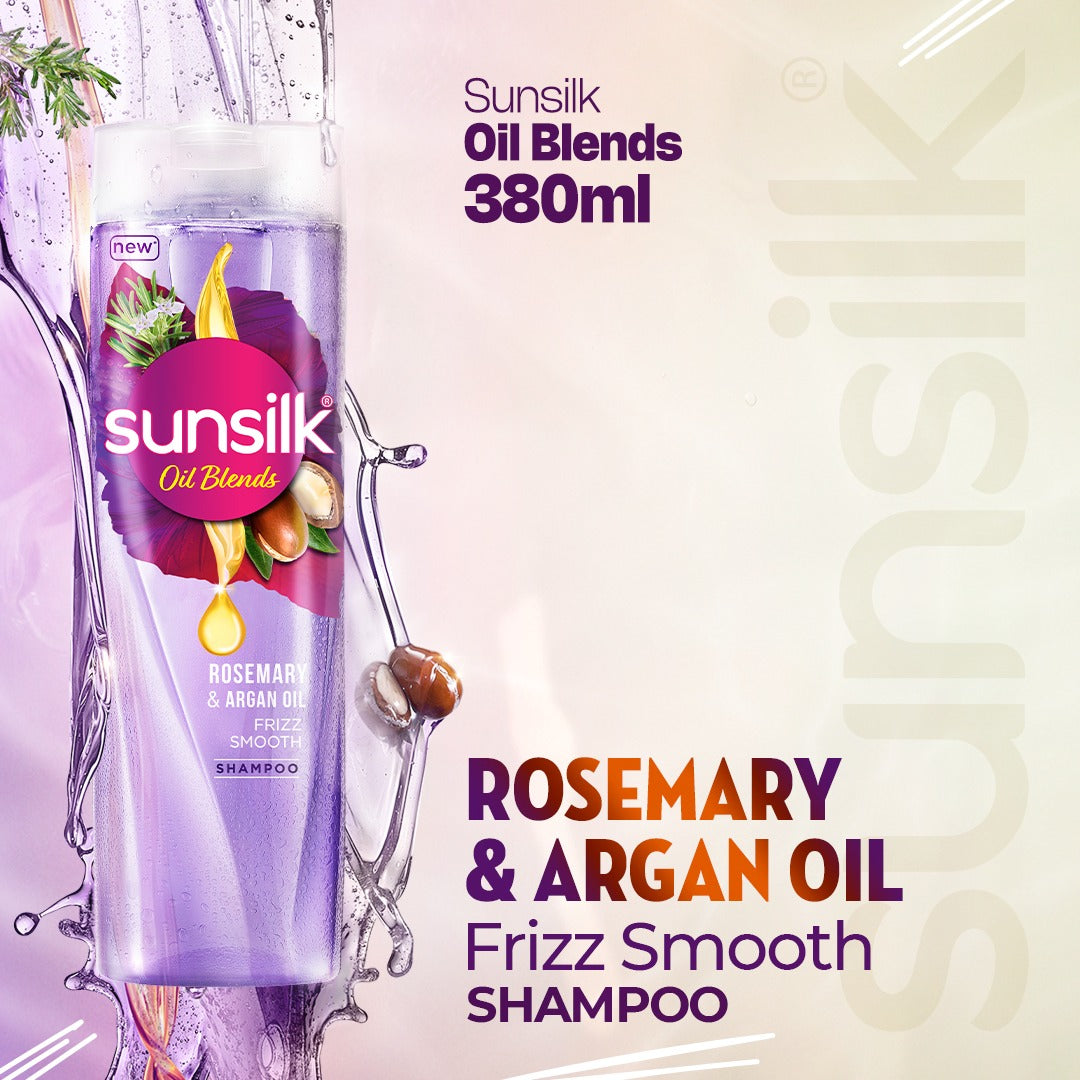 SUNSILK SHAMPOO ROSEMARY & ARGN OIL 380 ML