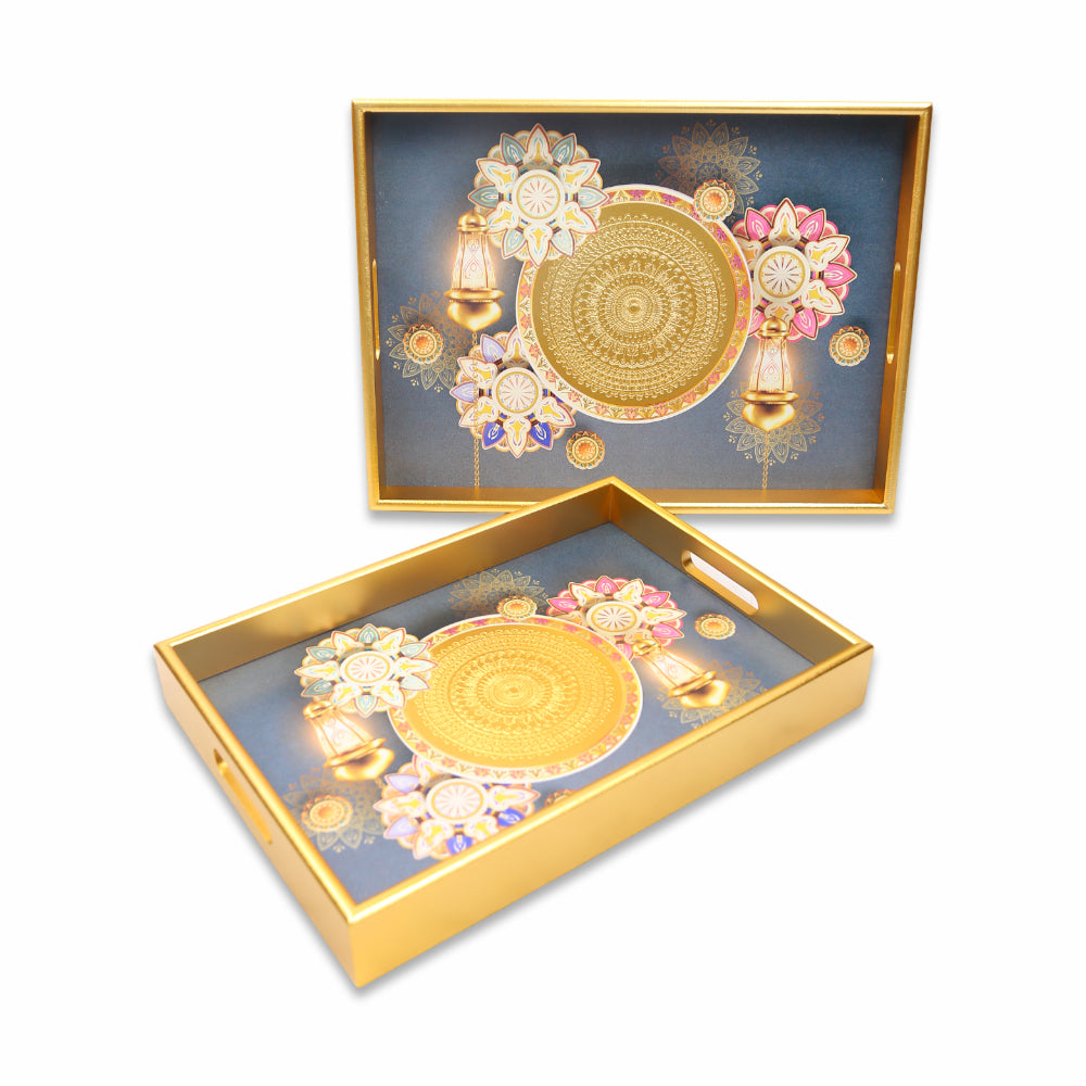 TRAY SET 2PC WOODEN IR 1938-1