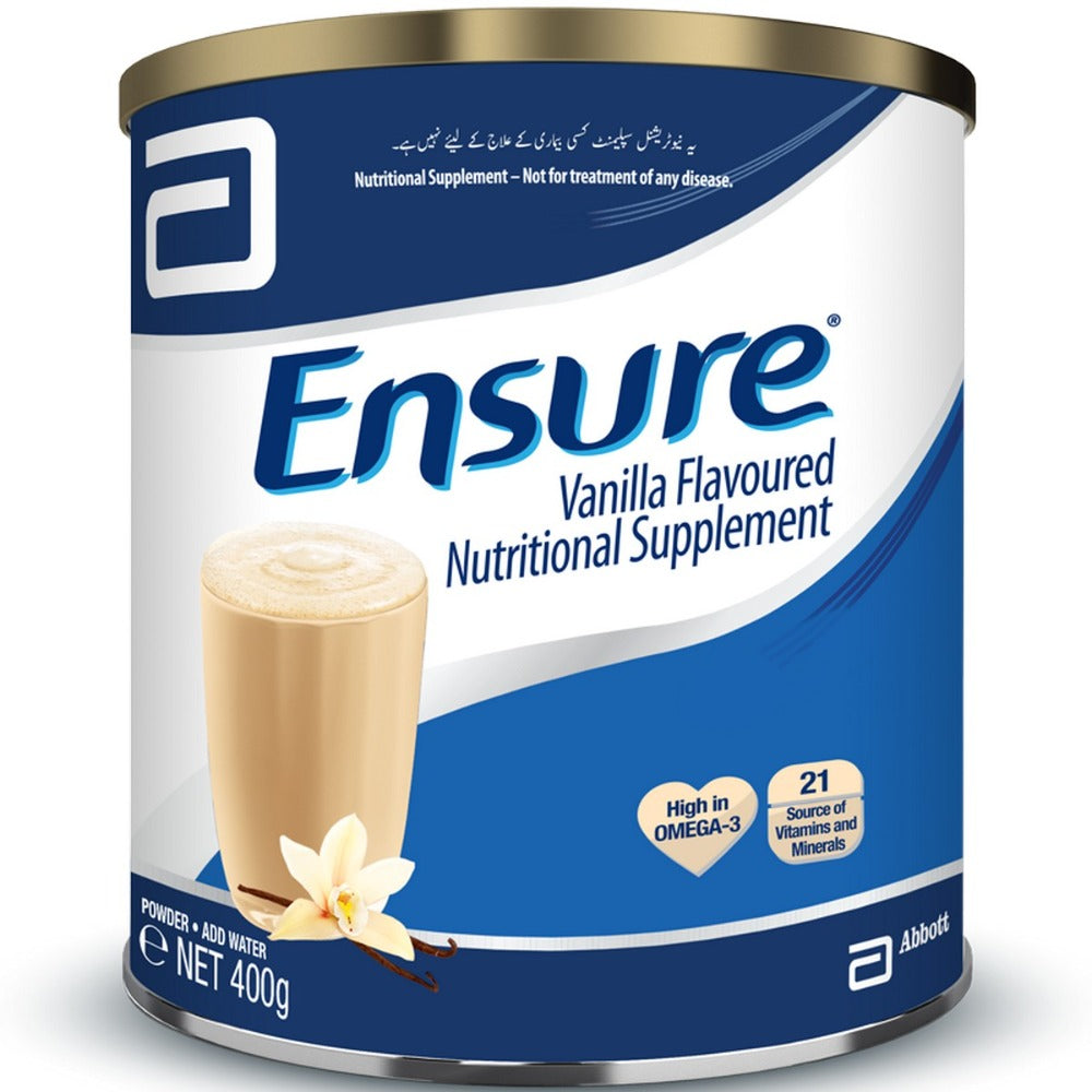 ENSURE NUTRI SUPPLEMENT POWDER VANILLA TIN 400 GM