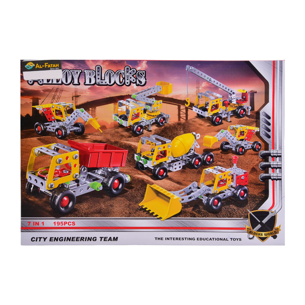 592-38 ALLOY CUNSTRUCTION VEHICLE BLOCKS 195PCS