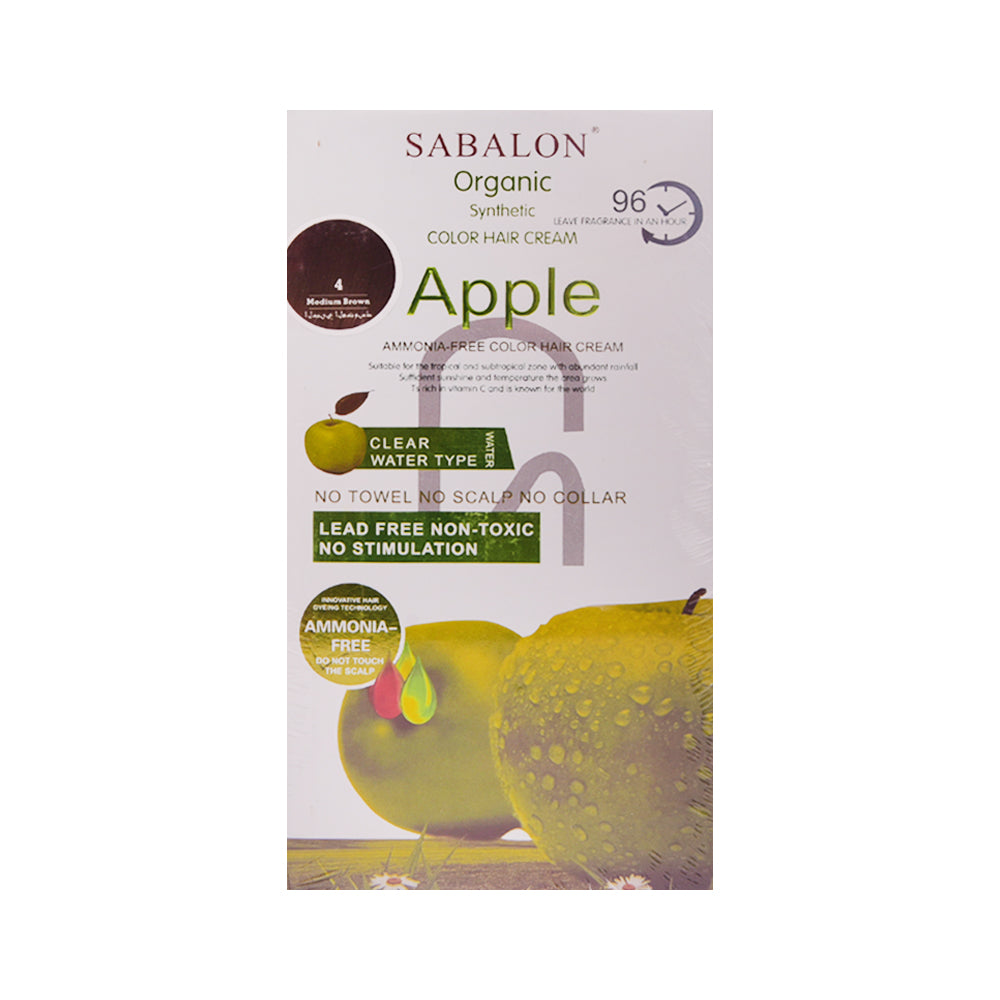 SABALON APPLE COLOR MEDIUM BROWN  NO 4