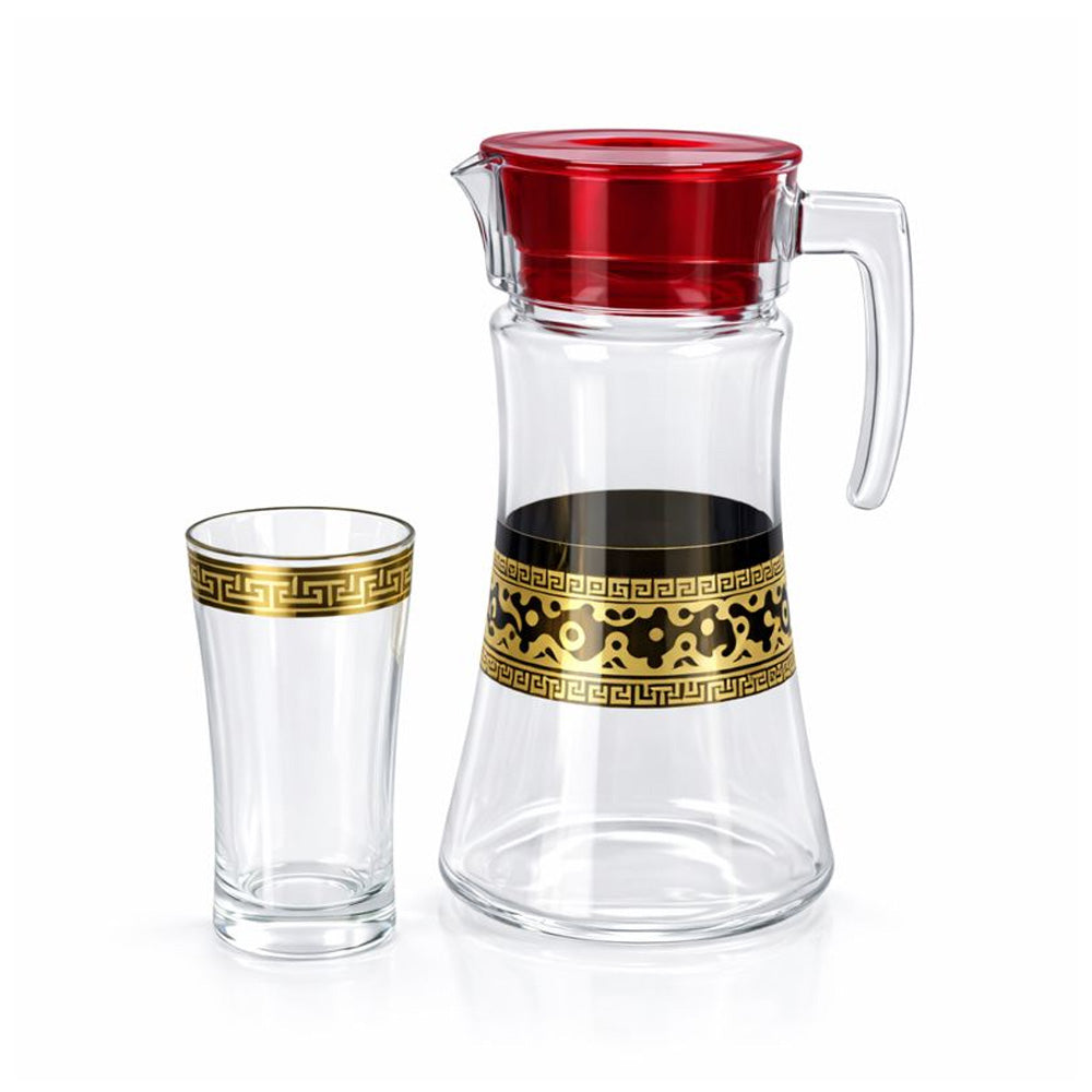 WATER SET 7PC PSB HAND CUT GOLD AZUR 96855-HGB005