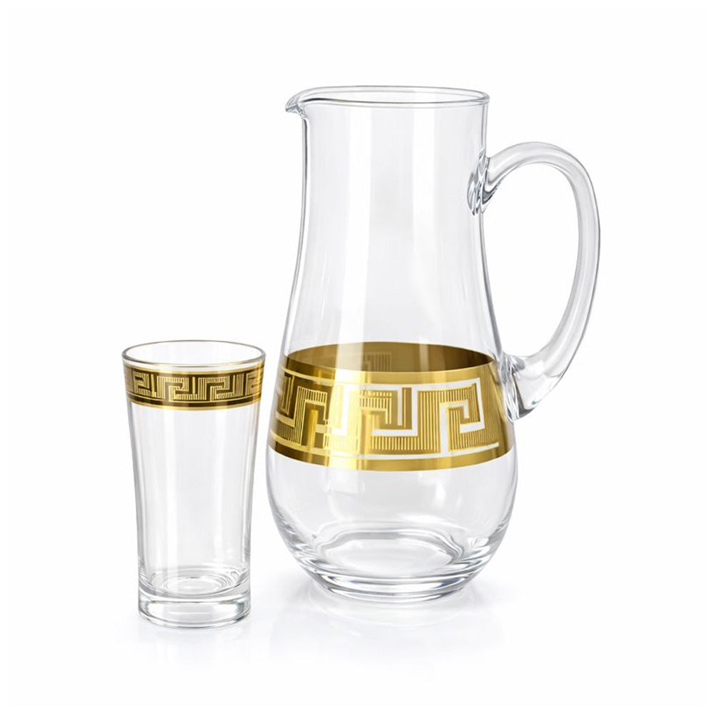 WATER SET 7PC PSB HAND CUT GOLD AZUR 96855-HGB019