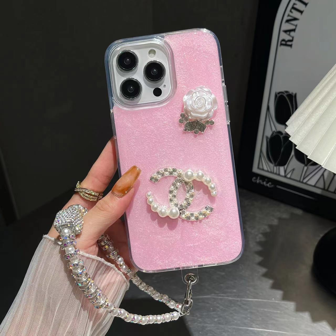 iPhone Chanel Glitter Case