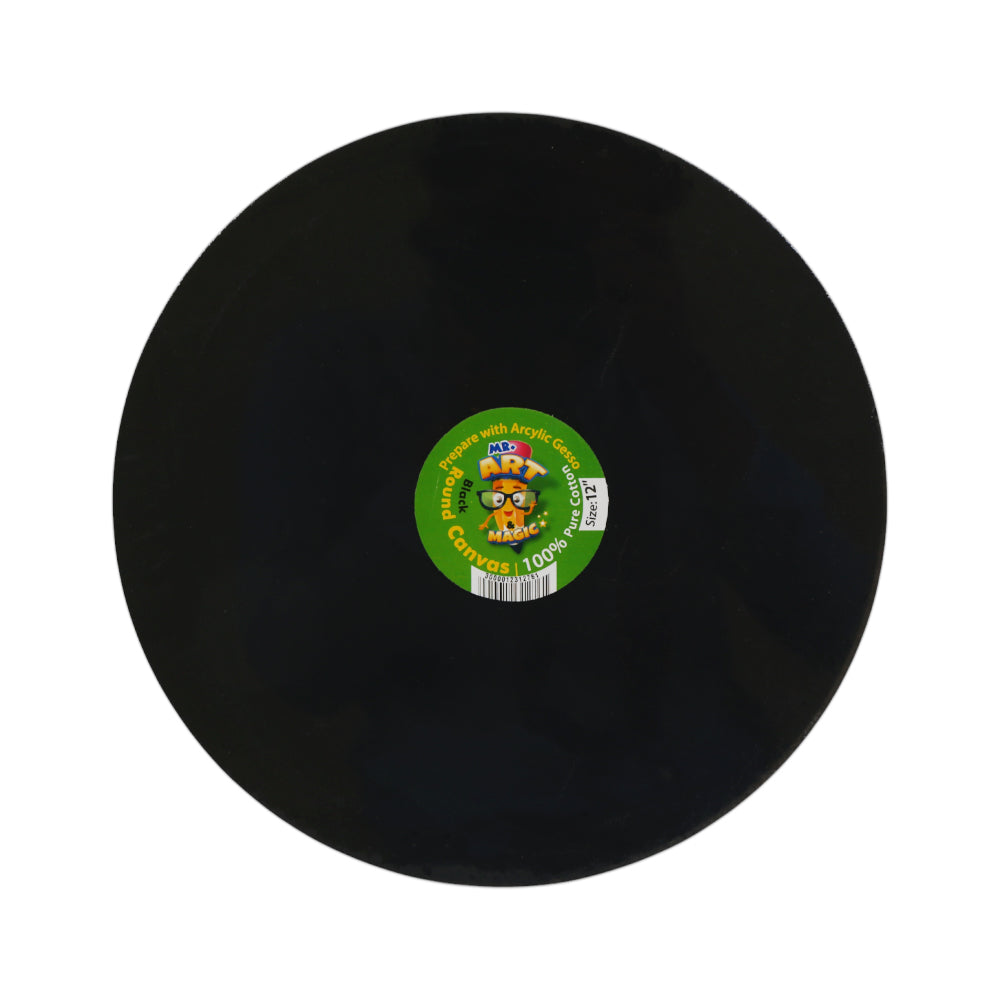 597-3262 ROUND CANVAS BOARD BLACK 12 INCH