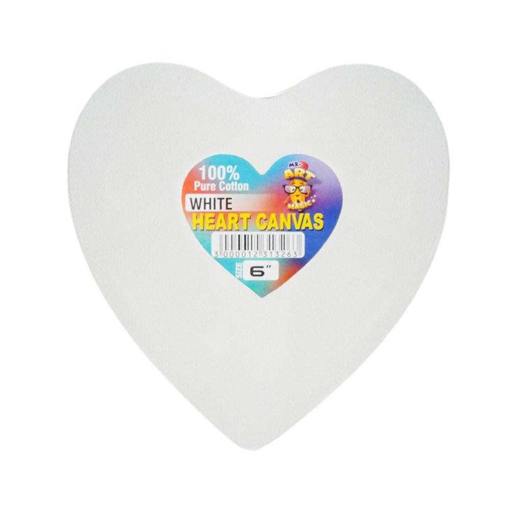 3606 Canvas Board Heart 6INCH