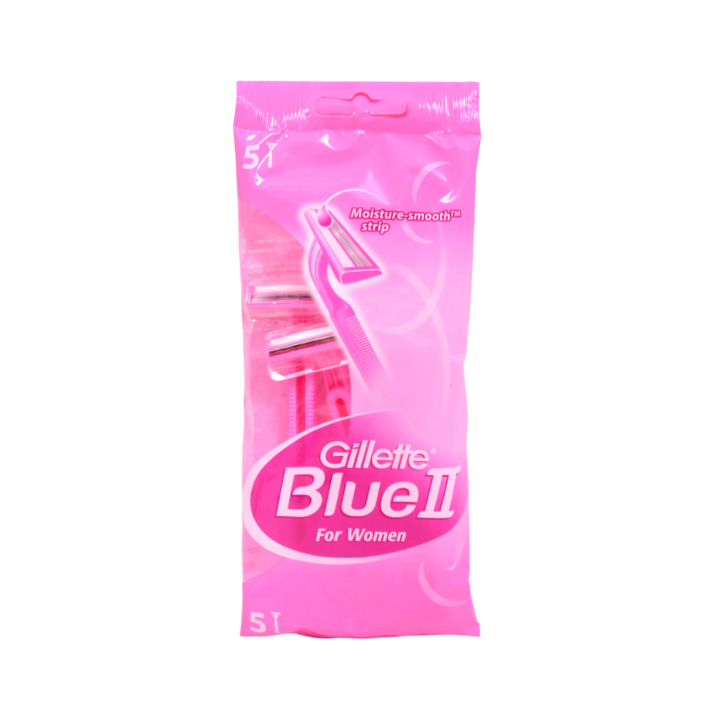 GILLETTE BLUE 2 RAZORS 2 BLADES FOR WOMEN 5PC PACK