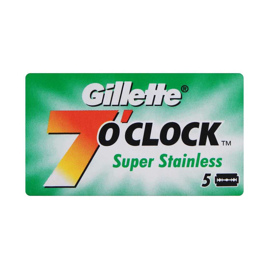 GILLETTE 7-O CLOCK SUPER STAINLESS 5 BLADES PACK