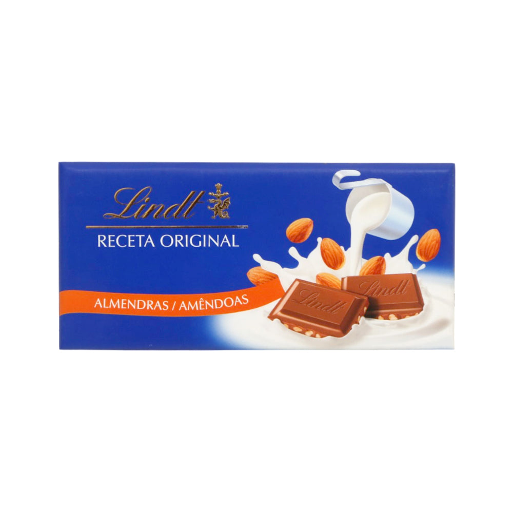 LINDT CHOCOLATE MILK AND CRUNCHY ALMONDS 100 GM