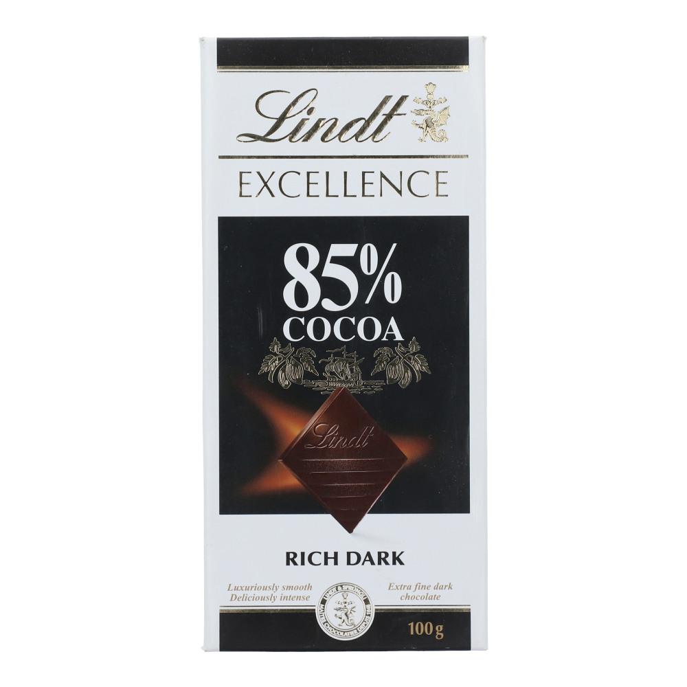 LINDT EXCELLENCE DARK CHOCOLATE 85% COCOA 100 GM
