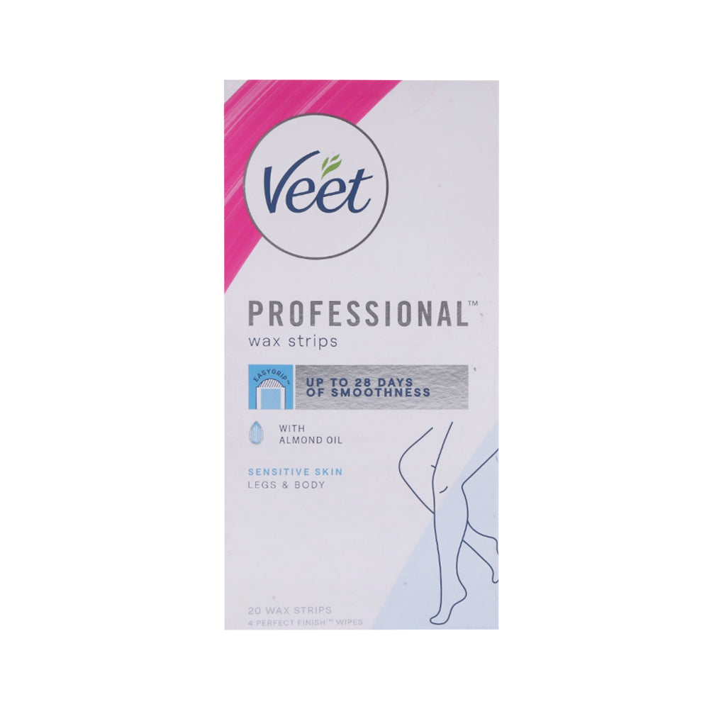 VEET HAIR WAX STRIPS VITAMIN E FOR SENSITIVE SKIN 20S