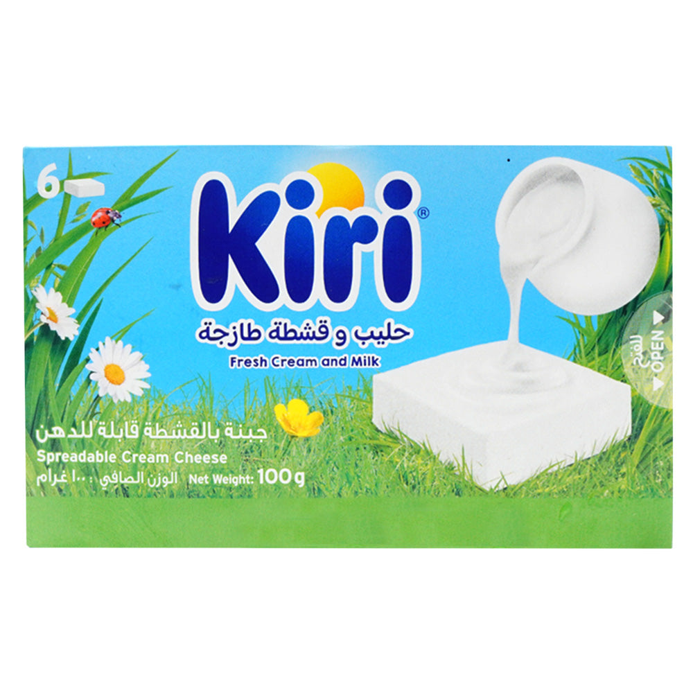 KIRI CHEESE FRESH CREAM & MILK 6X 100 GM