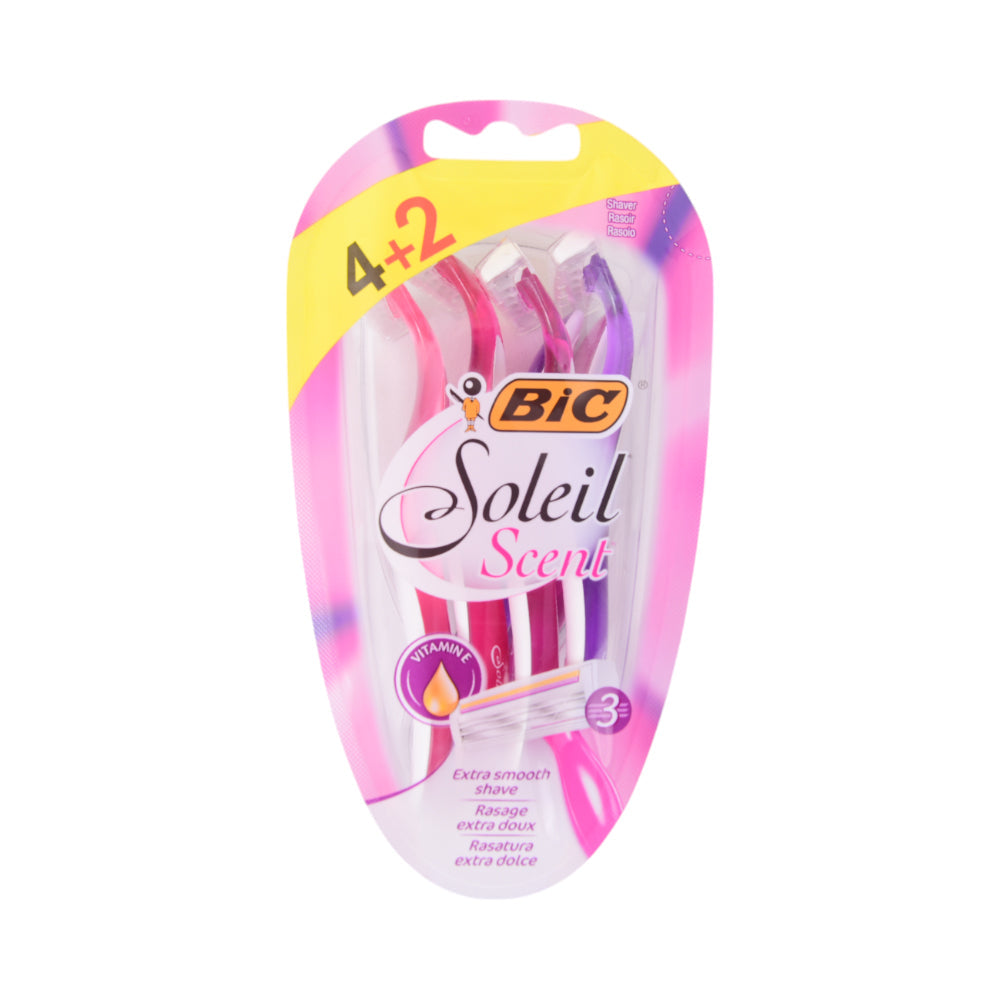BIC RAZORS SOLEIL SCENT 4+2 PC