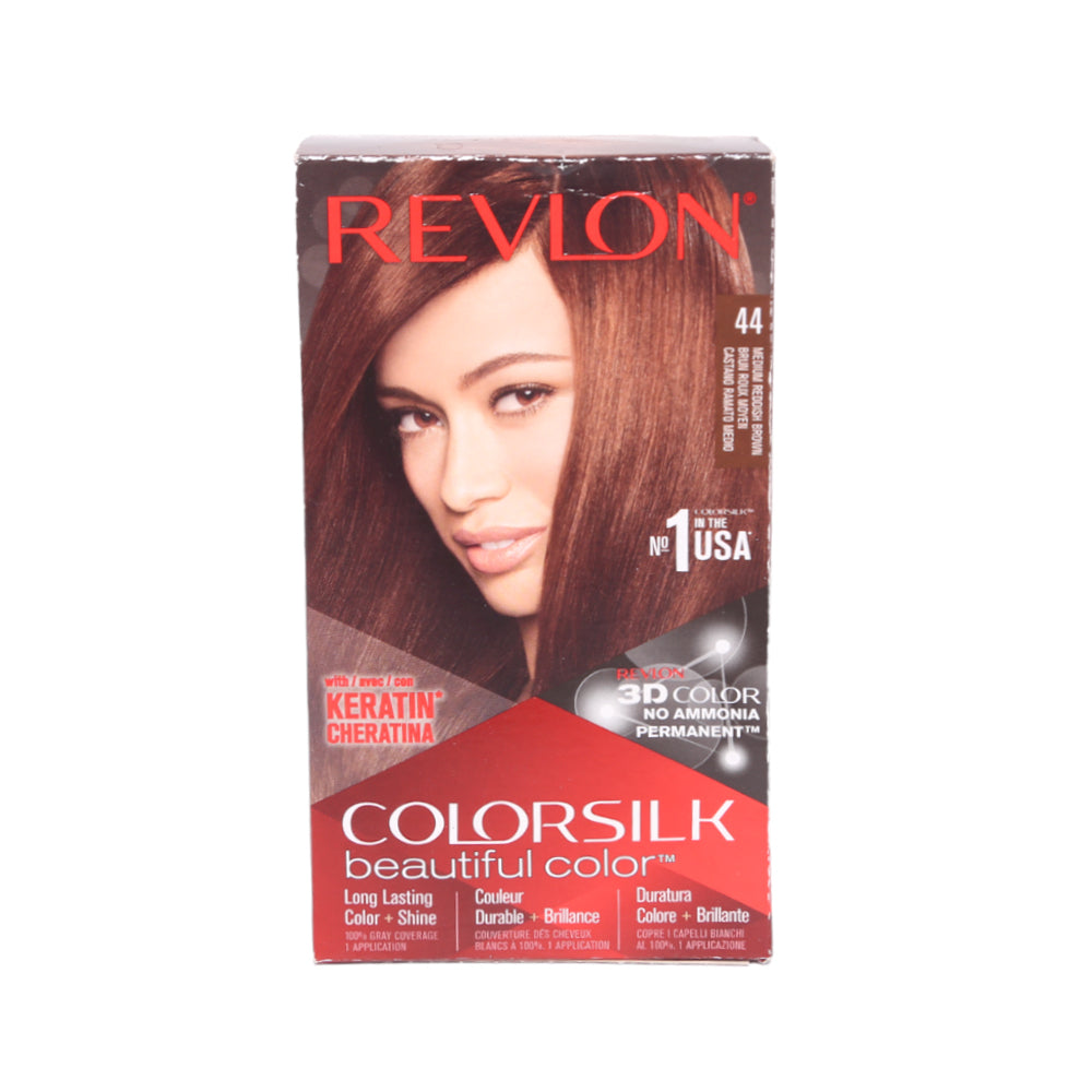 REVLON HAIR COLOR REDDISH BROWN COLOR SILK 44