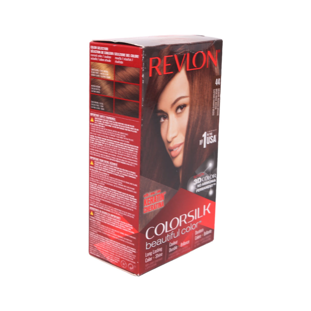 REVLON HAIR COLOR REDDISH BROWN COLOR SILK 44