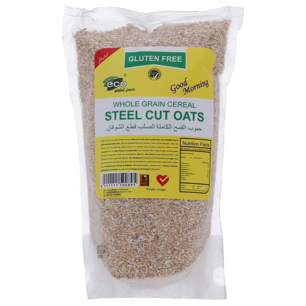 ECO WHOLE GRAIN CEREAL STEEL CUT OATS 500 GM