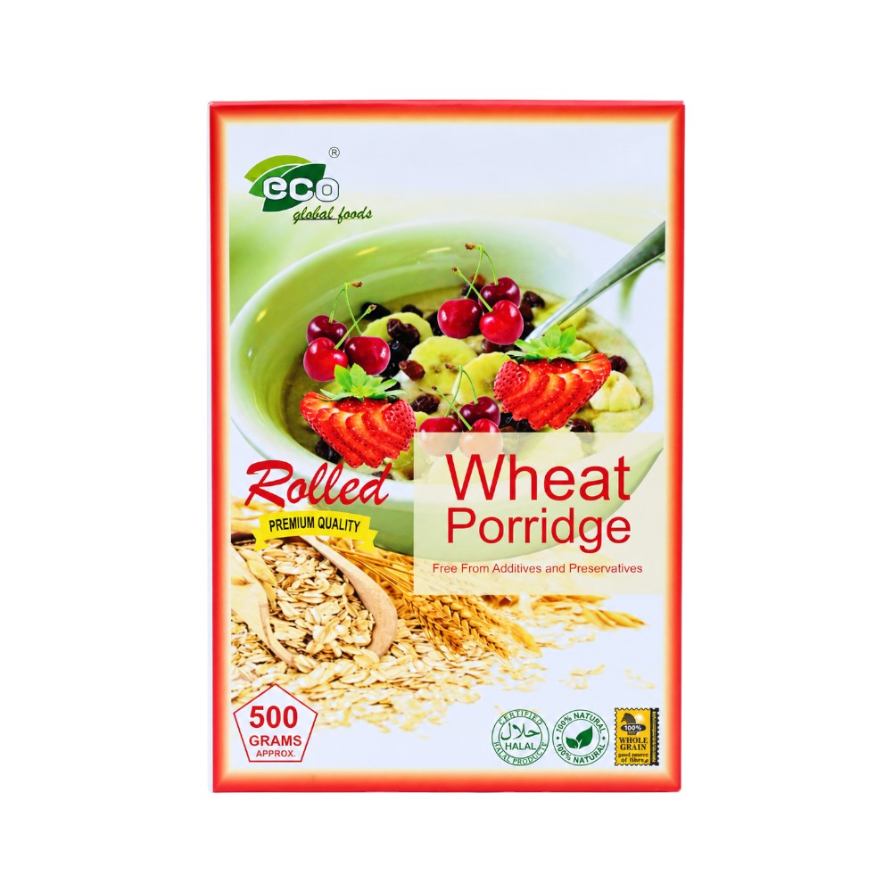 ECO ROLLED WHEAT PORRIDGE BOX 500GM