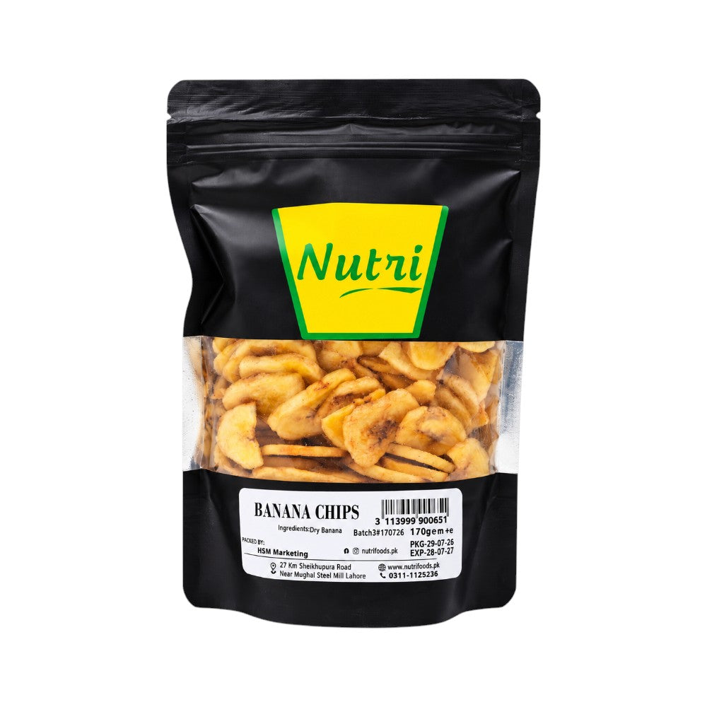 NUTRI BANANA CHIPS POUCH 170 GM