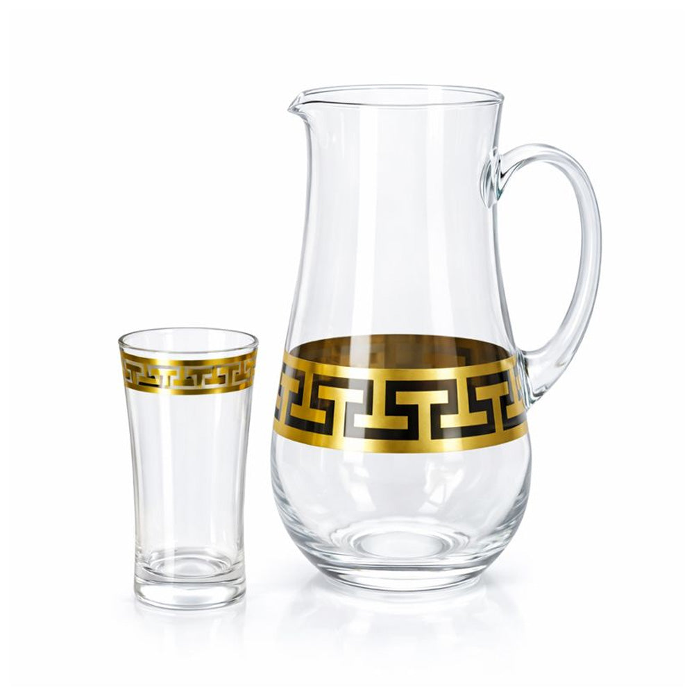 WATER SET 7PC PSB HAND CUT GOLD AZUR 96855-HGB022
