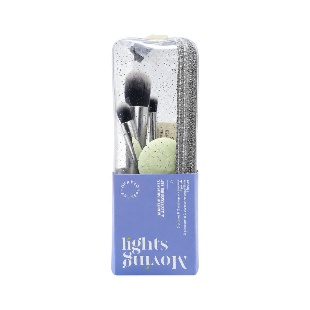 SEPHORA LIGHTS MOVING MAKEUP BRUSHES 5PC SET