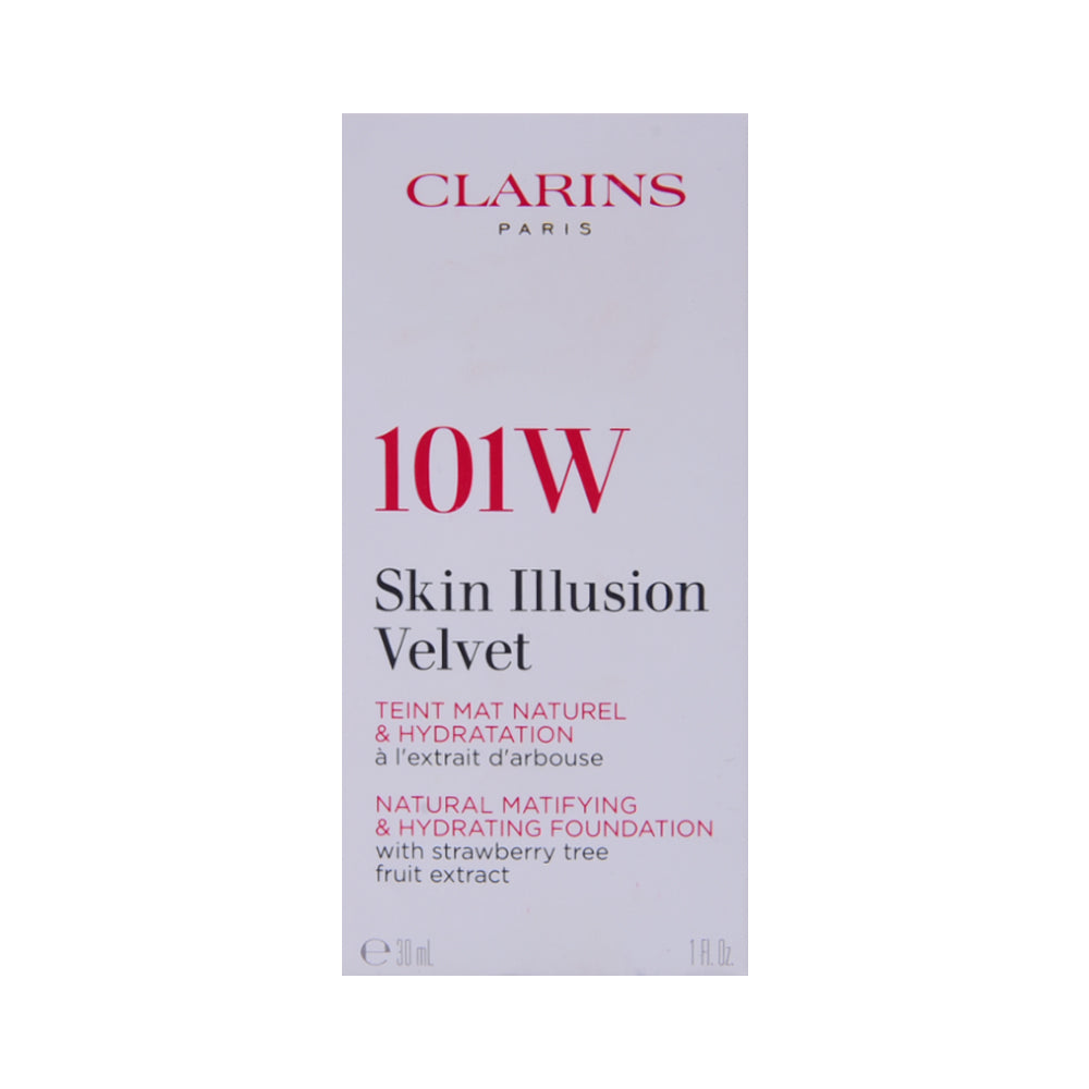 CLARINS SKIN ILLUSION VELVET FOUNDATION 101W 30ML