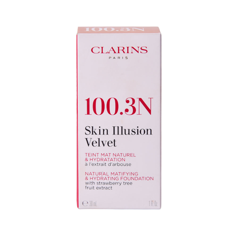 CLARINS SKIN ILLUSION VELVET FOUNDATION 100.3N 30ML