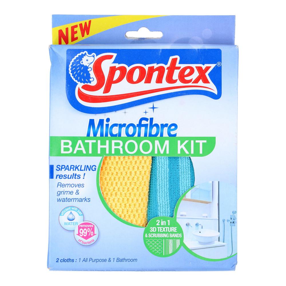 SPONTEX MICROFIBRE CLOTH BATHROOM KIT