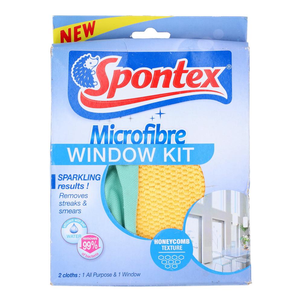 SPONTEX MICROFIBRE CLOTH WINDOW KIT