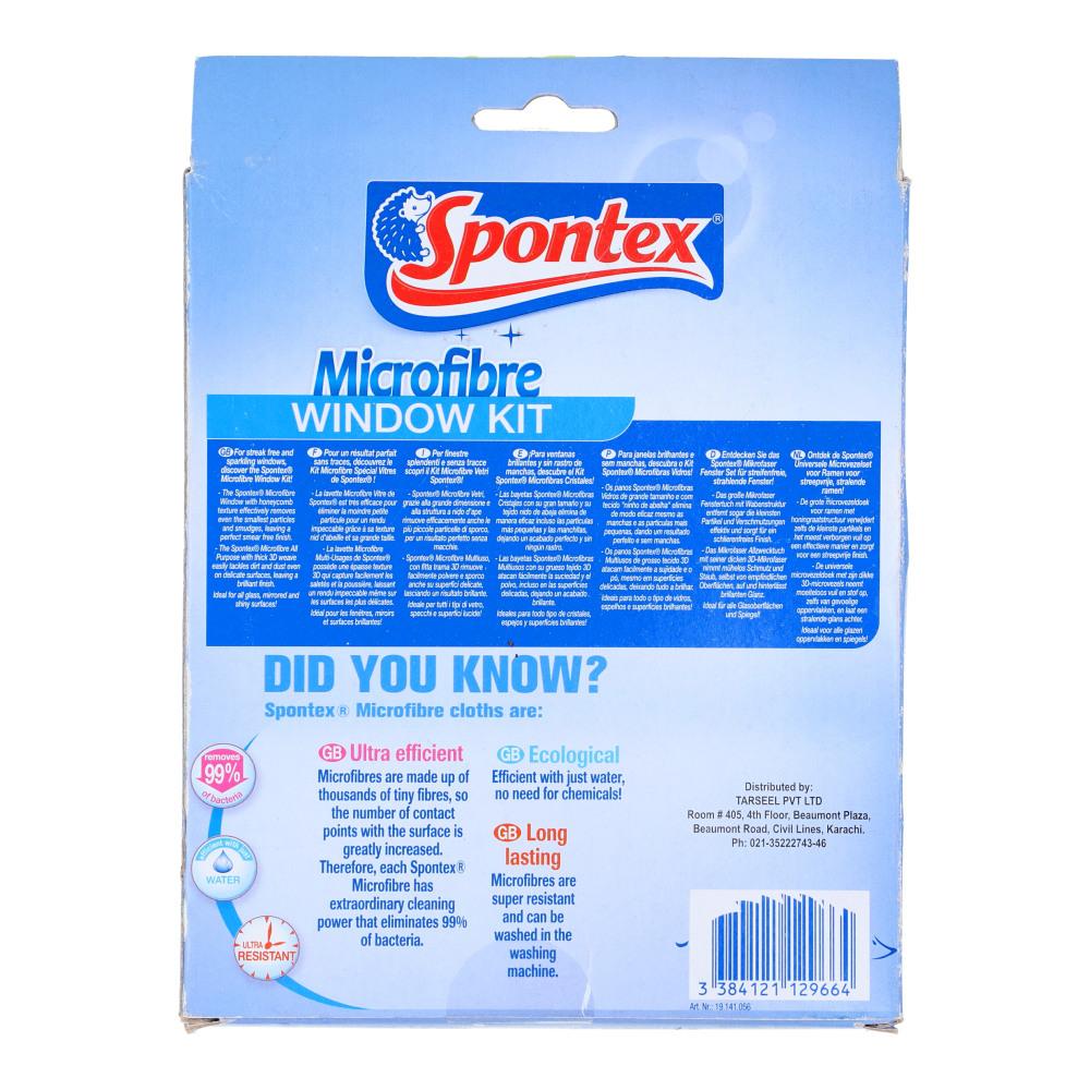 SPONTEX MICROFIBRE CLOTH WINDOW KIT