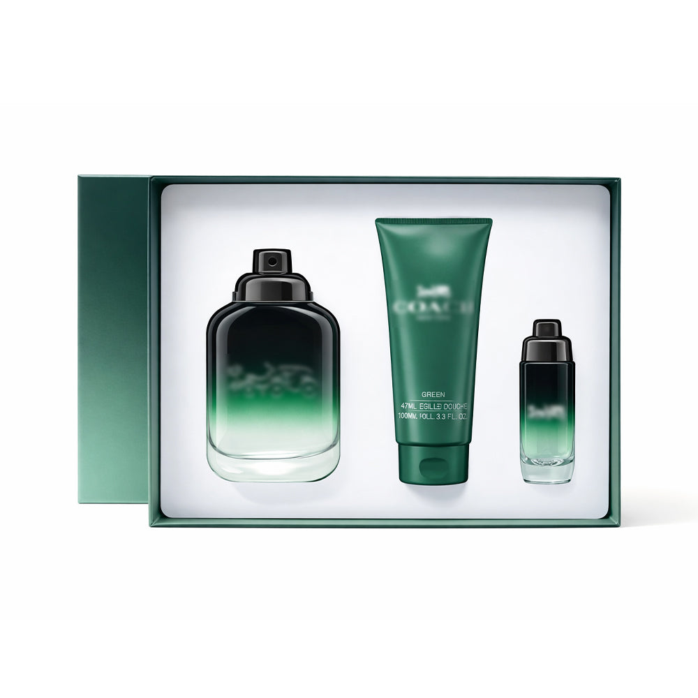 COACH GREEN FOR MEN 3PC SET