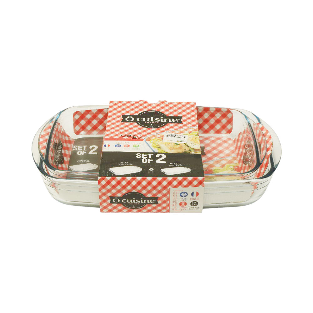 DISH SET 2PC OCUISINE RECTANGULAR 334SA05/1644