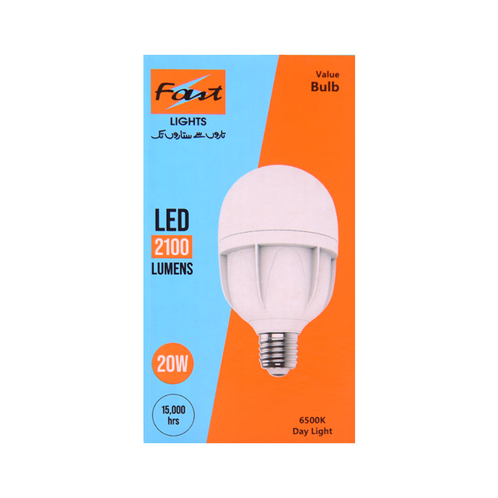 LED BULB VALUE 20W E27 2100LM 6500K 15KHRS 100V-265V 2KV SPD