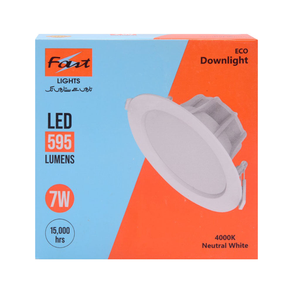 LED DOWNLIGHT ECO 7W 3 595LM 4000K 15KHRS 105V-265V 2KV  SPD