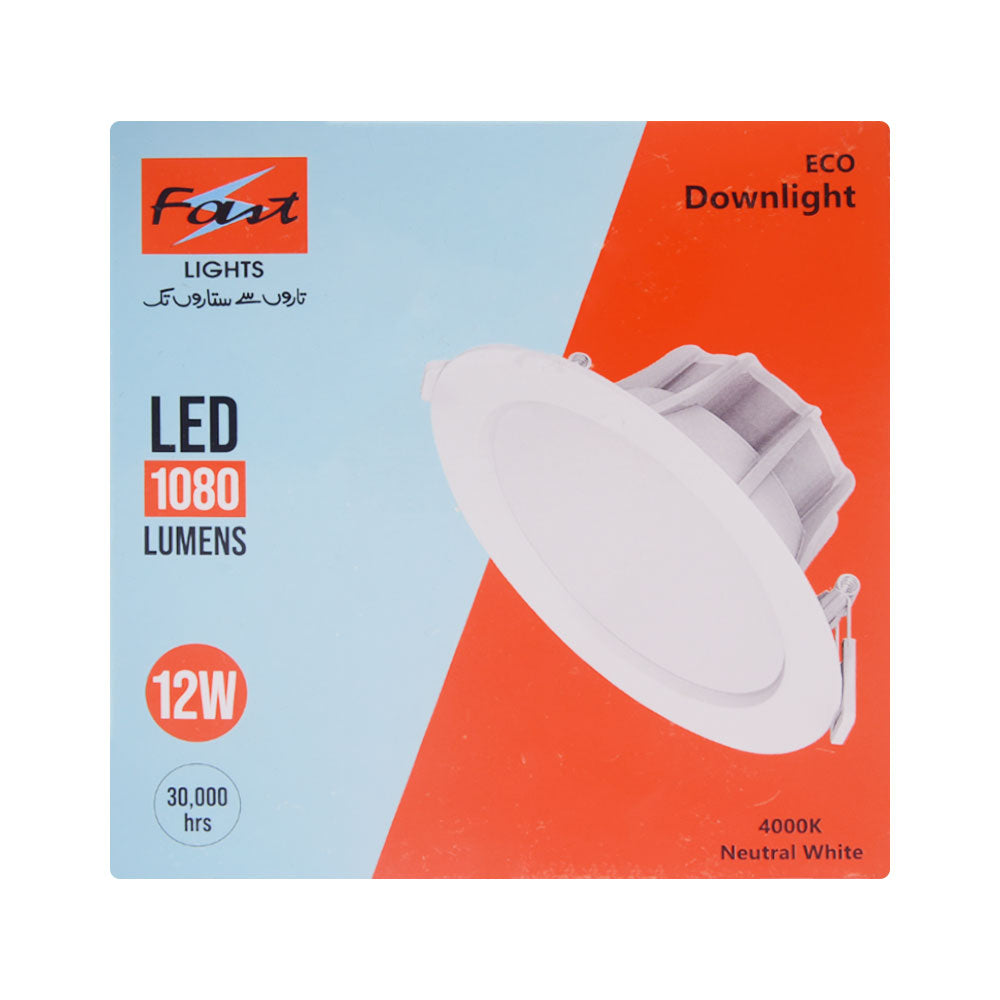 LED DOWNLIGHT ECO 12W 4 1080LM 4000K 15KHRS 135V-265V 2KV SP