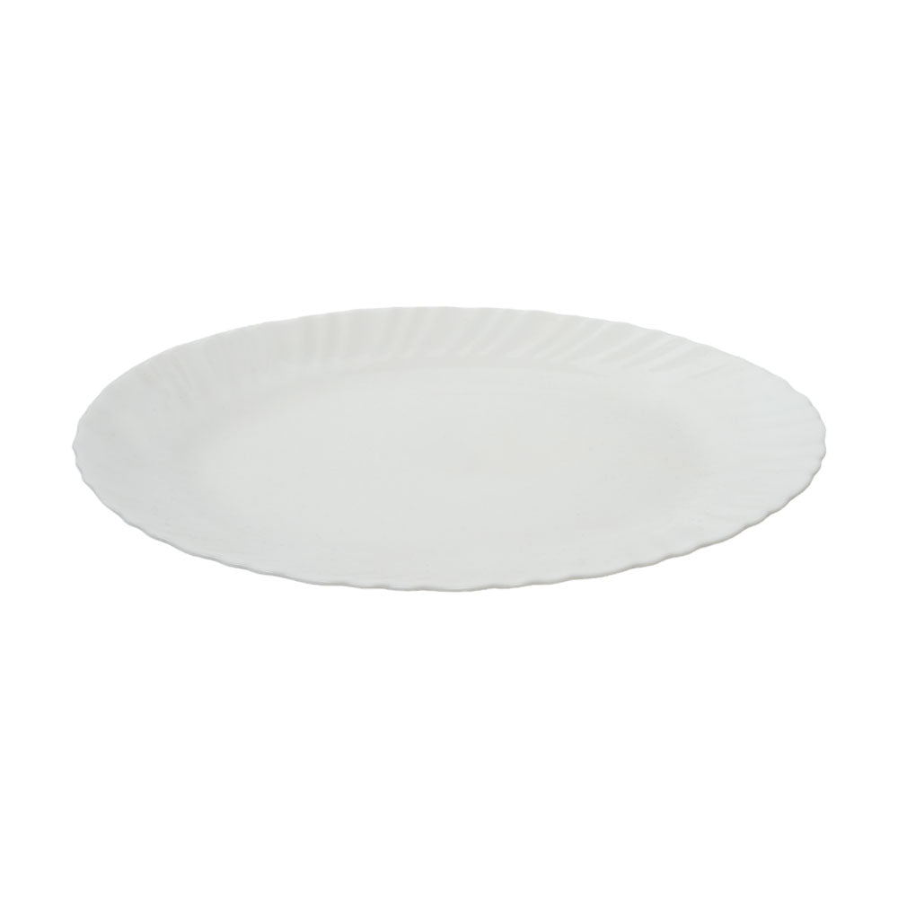 DISH OVAL MANAL WHITE M0048